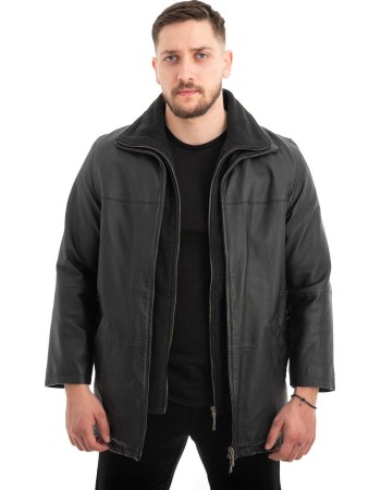  Γνήσιο Ανδρικό Δερμάτινο Μπουφάν - Z549