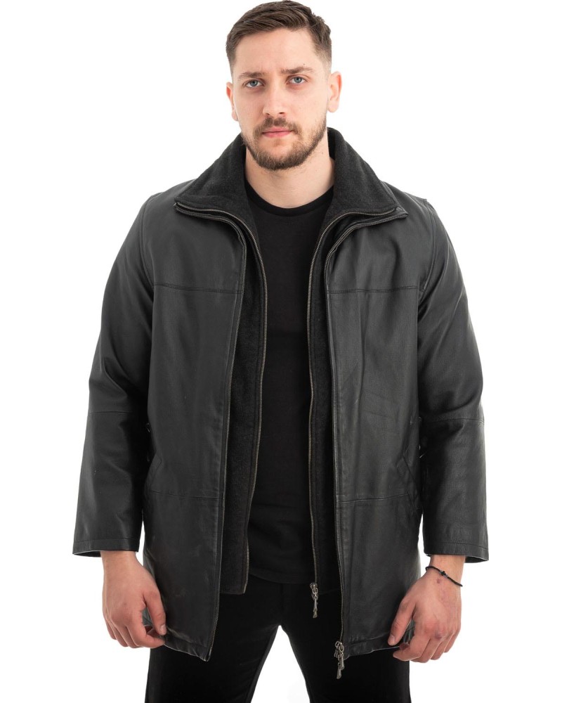  Γνήσιο Ανδρικό Δερμάτινο Μπουφάν - Z549