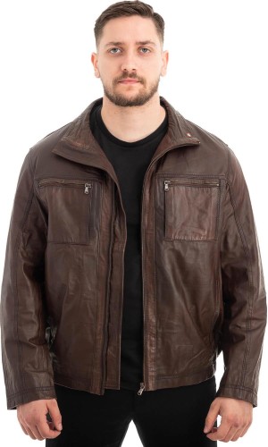  Γνήσιο Ανδρικό Δερμάτινο Μπουφάν - Z550
