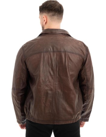  Γνήσιο Ανδρικό Δερμάτινο Μπουφάν - Z550