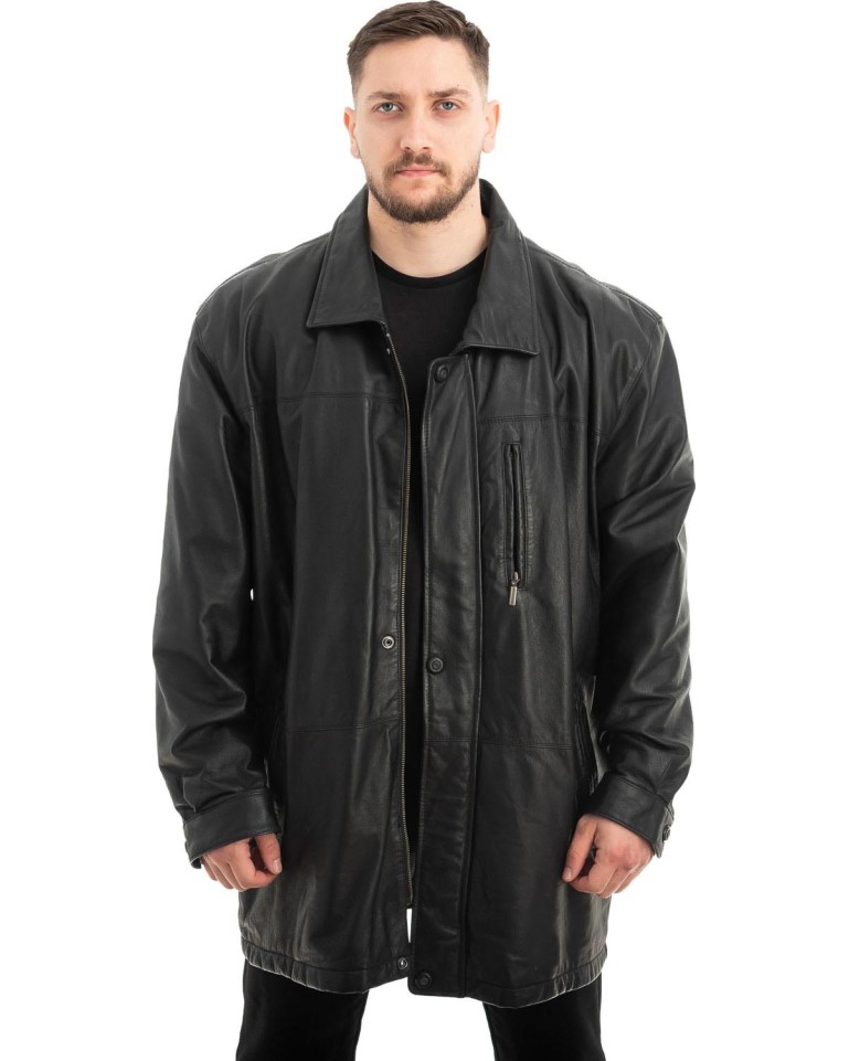  Γνήσιο Ανδρικό Δερμάτινο Μπουφάν - Z558