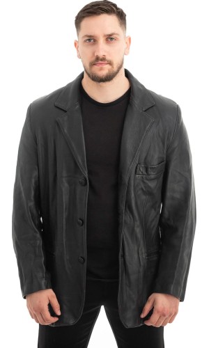 Γνήσιο Ανδρικό Δερμάτινο Σακάκι - Z559