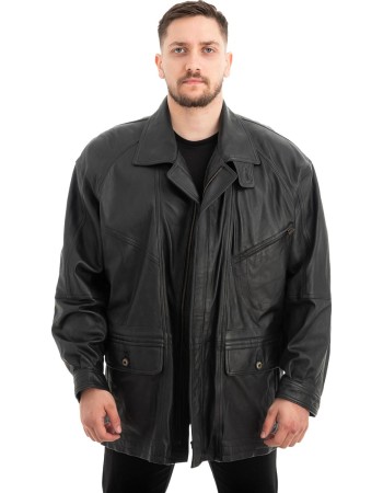  Γνήσιο Ανδρικό Δερμάτινο Μπουφάν - Z563