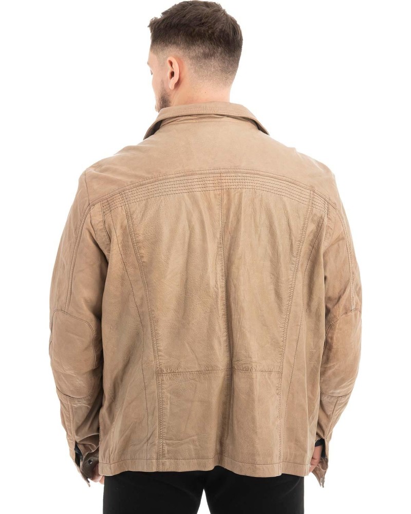  Γνήσιο Ανδρικό Δερμάτινο Μπουφάν - Z566