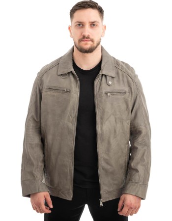  Γνήσιο Ανδρικό Δερμάτινο Μπουφάν - Z570