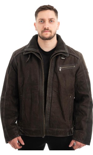  Γνήσιο Ανδρικό Δερμάτινο Μπουφάν - Z572