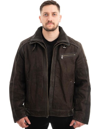  Γνήσιο Ανδρικό Δερμάτινο Μπουφάν - Z572
