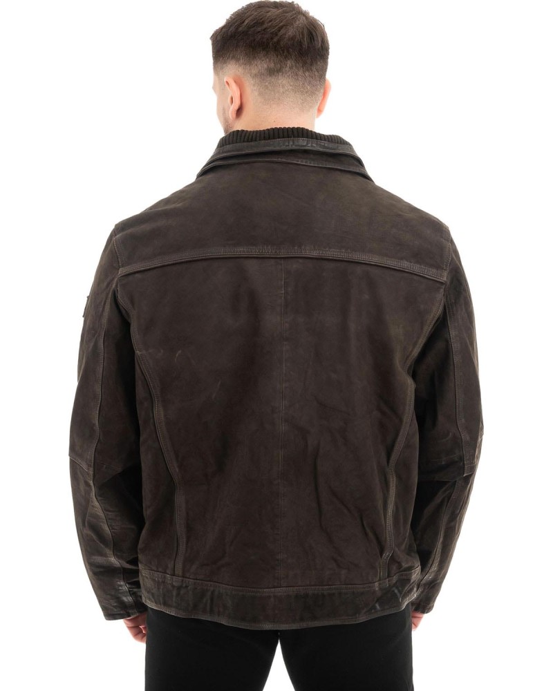  Γνήσιο Ανδρικό Δερμάτινο Μπουφάν - Z572