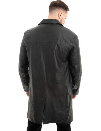 Γνήσιο Ανδρικό Δερμάτινο Παλτό - Z575