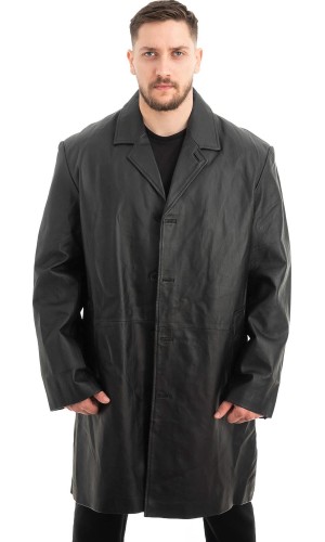 Γνήσιο Ανδρικό Δερμάτινο Παλτό - Z577