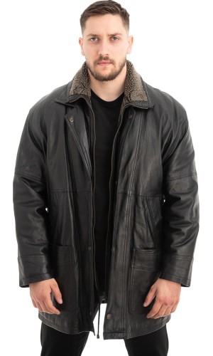  Γνήσιο Ανδρικό Δερμάτινο Μπουφάν - Z580