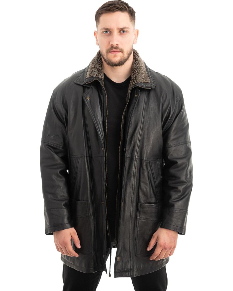  Γνήσιο Ανδρικό Δερμάτινο Μπουφάν - Z580