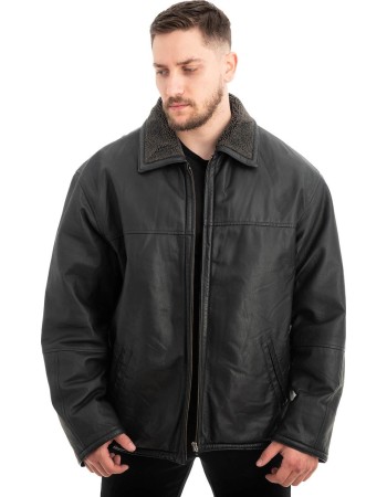  Γνήσιο Ανδρικό Δερμάτινο Μπουφάν - Z581