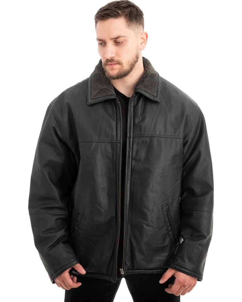  Γνήσιο Ανδρικό Δερμάτινο Μπουφάν - Z581