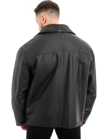  Γνήσιο Ανδρικό Δερμάτινο Μπουφάν - Z581