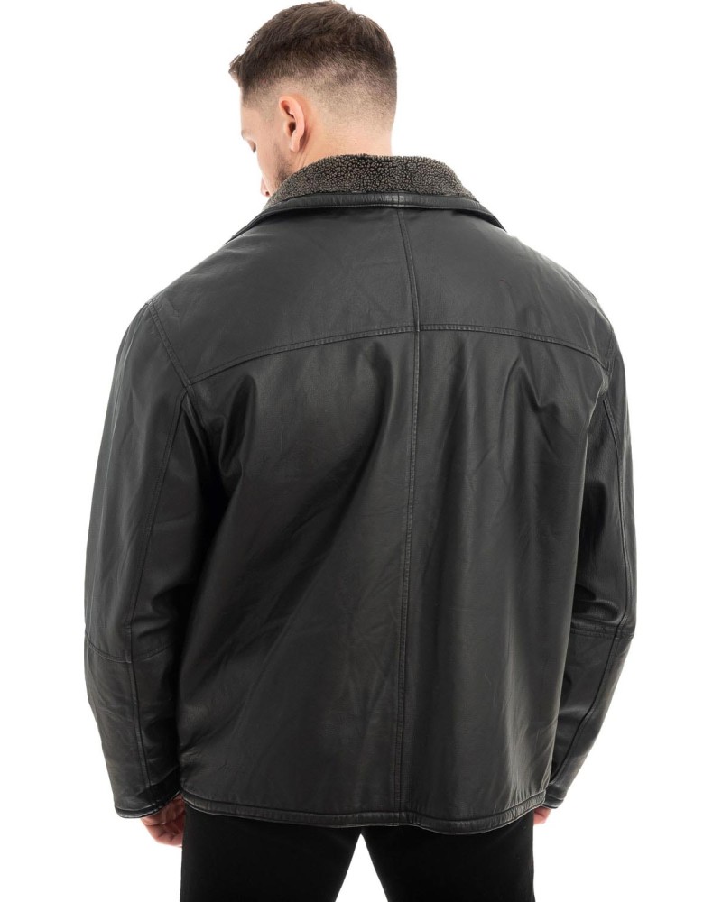  Γνήσιο Ανδρικό Δερμάτινο Μπουφάν - Z581