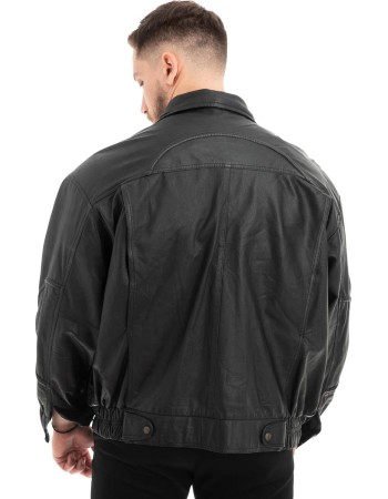  Γνήσιο Ανδρικό Δερμάτινο Μπουφάν - Z585