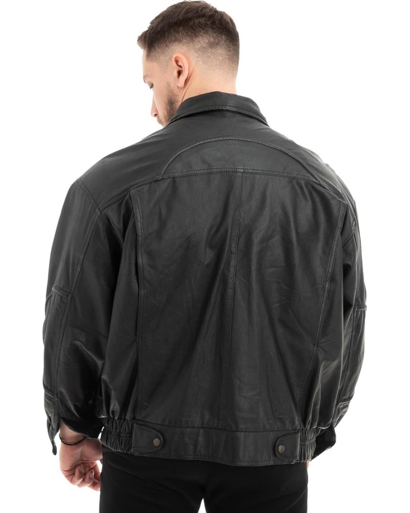  Γνήσιο Ανδρικό Δερμάτινο Μπουφάν - Z585