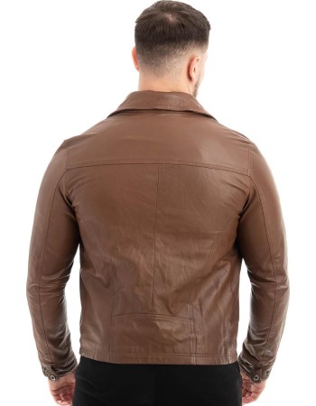  Γνήσιο Ανδρικό Δερμάτινο Μπουφάν - Z586