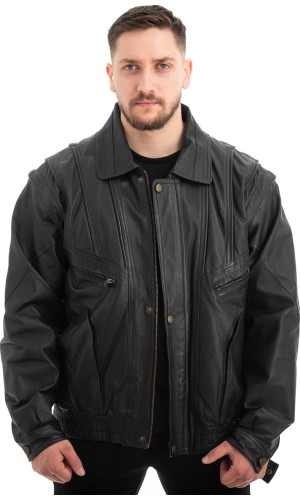  Γνήσιο Ανδρικό Δερμάτινο Μπουφάν - Z587