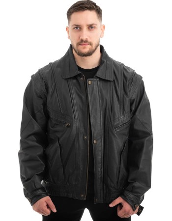  Γνήσιο Ανδρικό Δερμάτινο Μπουφάν - Z587