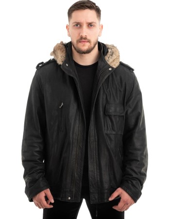  Γνήσιο Ανδρικό Δερμάτινο Μπουφάν - Z588