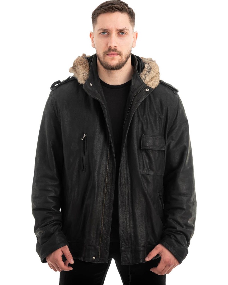  Γνήσιο Ανδρικό Δερμάτινο Μπουφάν - Z588