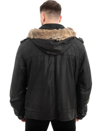  Γνήσιο Ανδρικό Δερμάτινο Μπουφάν - Z588