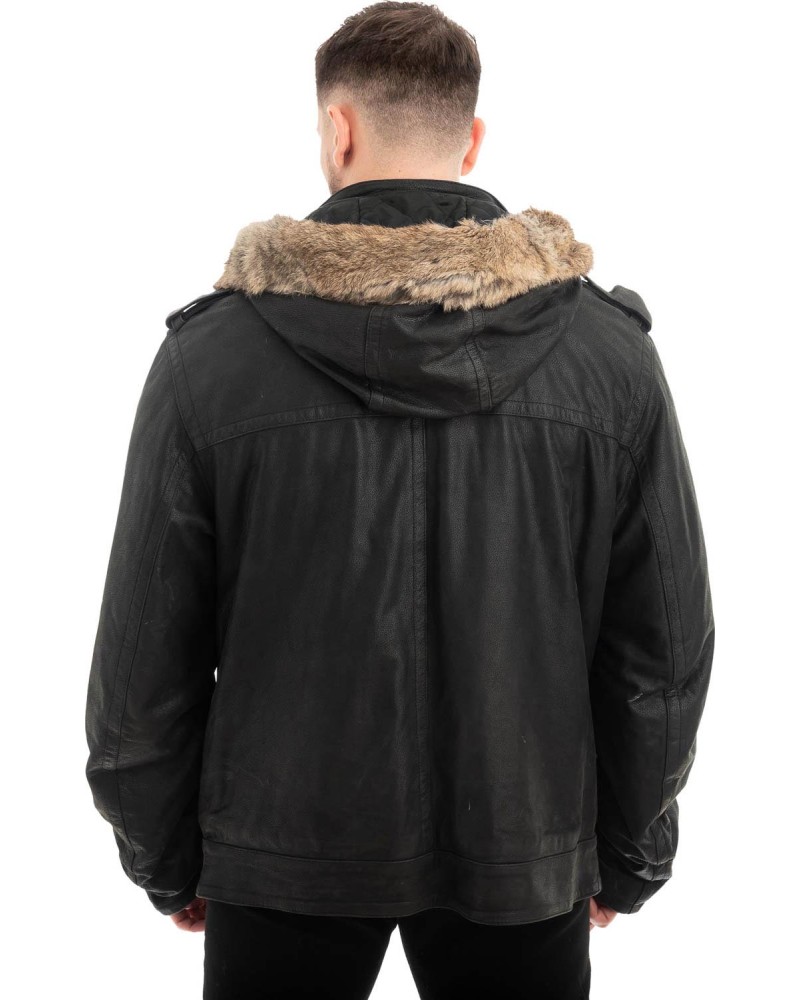  Γνήσιο Ανδρικό Δερμάτινο Μπουφάν - Z588