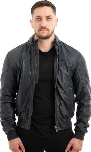  Γνήσιο Ανδρικό Δερμάτινο Μπουφάν - Z591