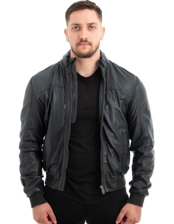  Γνήσιο Ανδρικό Δερμάτινο Μπουφάν - Z591
