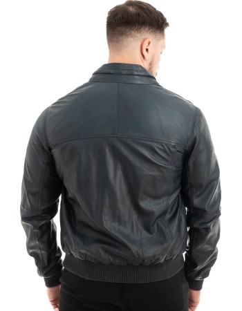  Γνήσιο Ανδρικό Δερμάτινο Μπουφάν - Z591