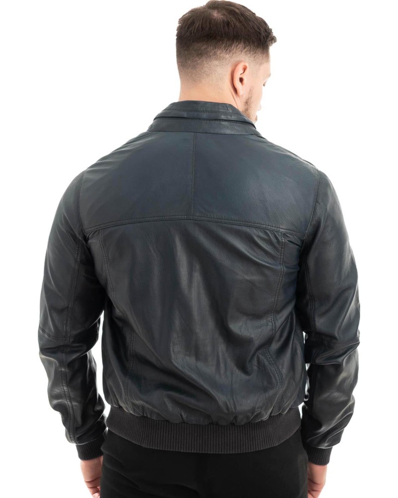  Γνήσιο Ανδρικό Δερμάτινο Μπουφάν - Z591