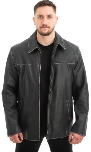  Γνήσιο Ανδρικό Δερμάτινο Μπουφάν - Z595