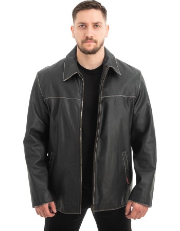  Γνήσιο Ανδρικό Δερμάτινο Μπουφάν - Z595