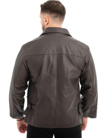  Γνήσιο Ανδρικό Δερμάτινο Μπουφάν - Z598