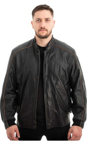  Γνήσιο Ανδρικό Δερμάτινο Μπουφάν - Z599