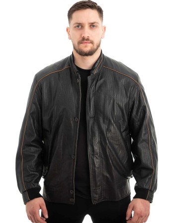  Γνήσιο Ανδρικό Δερμάτινο Μπουφάν - Z599
