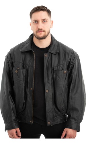  Γνήσιο Ανδρικό Δερμάτινο Μπουφάν - Z601