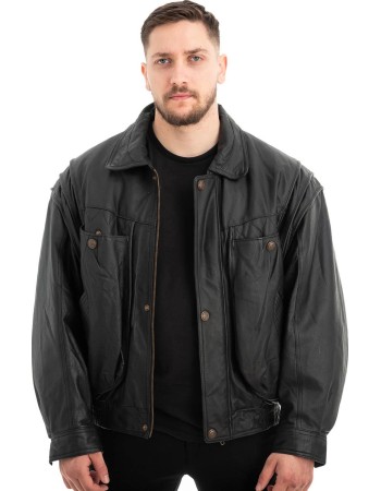  Γνήσιο Ανδρικό Δερμάτινο Μπουφάν - Z601