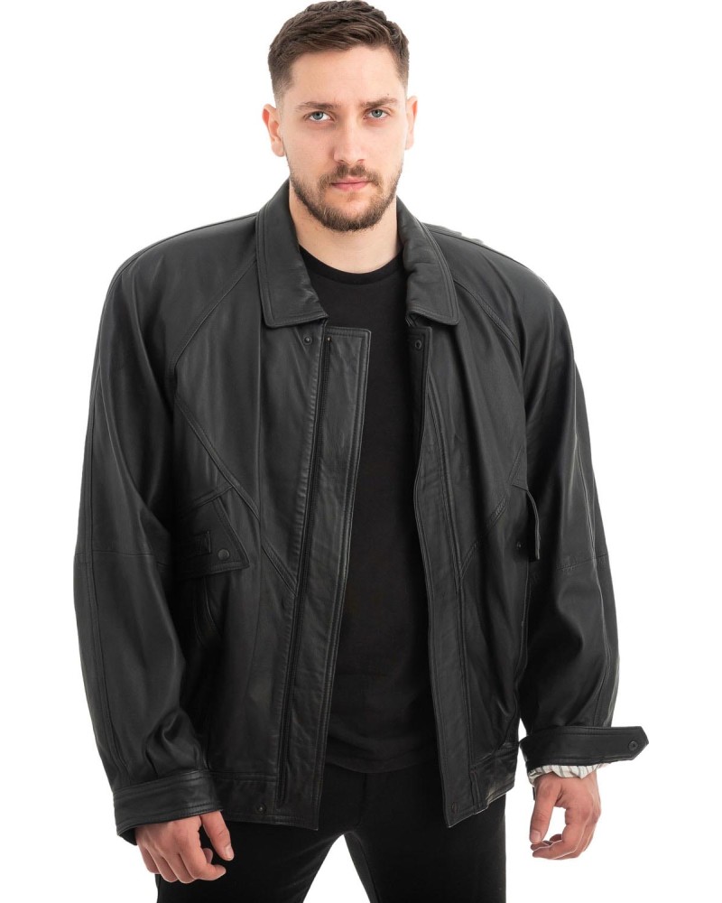  Γνήσιο Ανδρικό Δερμάτινο Μπουφάν - Z603