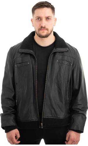  Γνήσιο Ανδρικό Δερμάτινο Μπουφάν - Z604