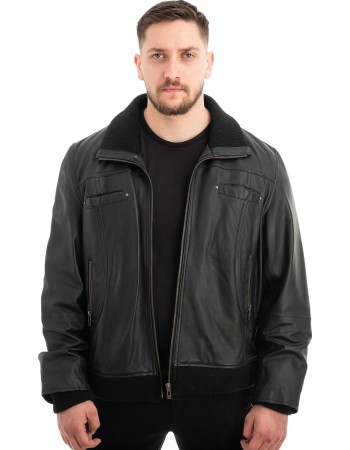  Γνήσιο Ανδρικό Δερμάτινο Μπουφάν - Z604