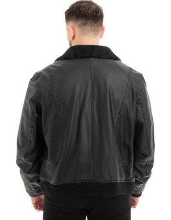  Γνήσιο Ανδρικό Δερμάτινο Μπουφάν - Z604