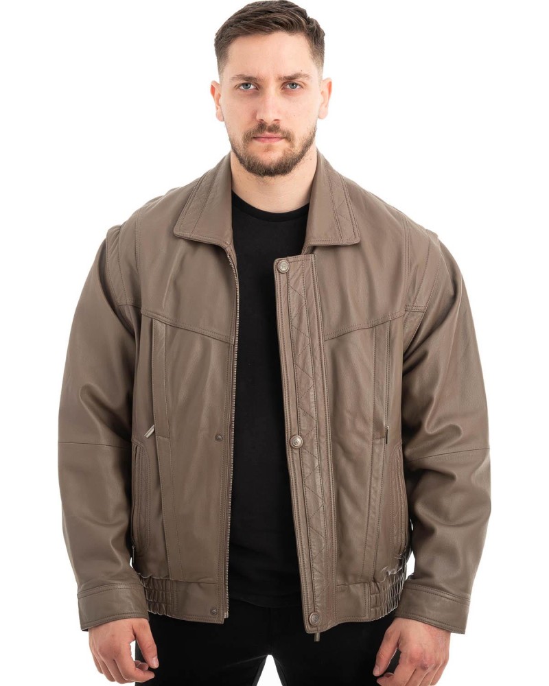  Γνήσιο Ανδρικό Δερμάτινο Μπουφάν - Z605
