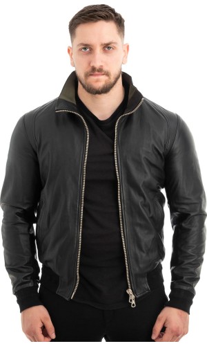  Γνήσιο Ανδρικό Δερμάτινο Μπουφάν - Z611