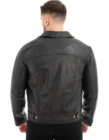  Γνήσιο Ανδρικό Δερμάτινο Μπουφάν - Z612