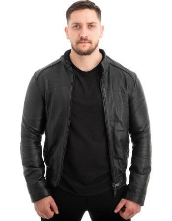  Γνήσιο Ανδρικό Δερμάτινο Μπουφάν - Z614