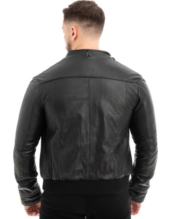  Γνήσιο Ανδρικό Δερμάτινο Μπουφάν - Z614