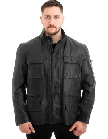  Γνήσιο Ανδρικό Δερμάτινο Μπουφάν - Z615